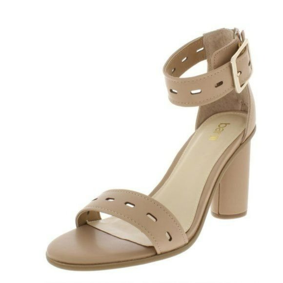 Bar III Shoes - Bar III Breeanne Cut-Out Ankle Strap Sandals Color Nude Size 8 NWT